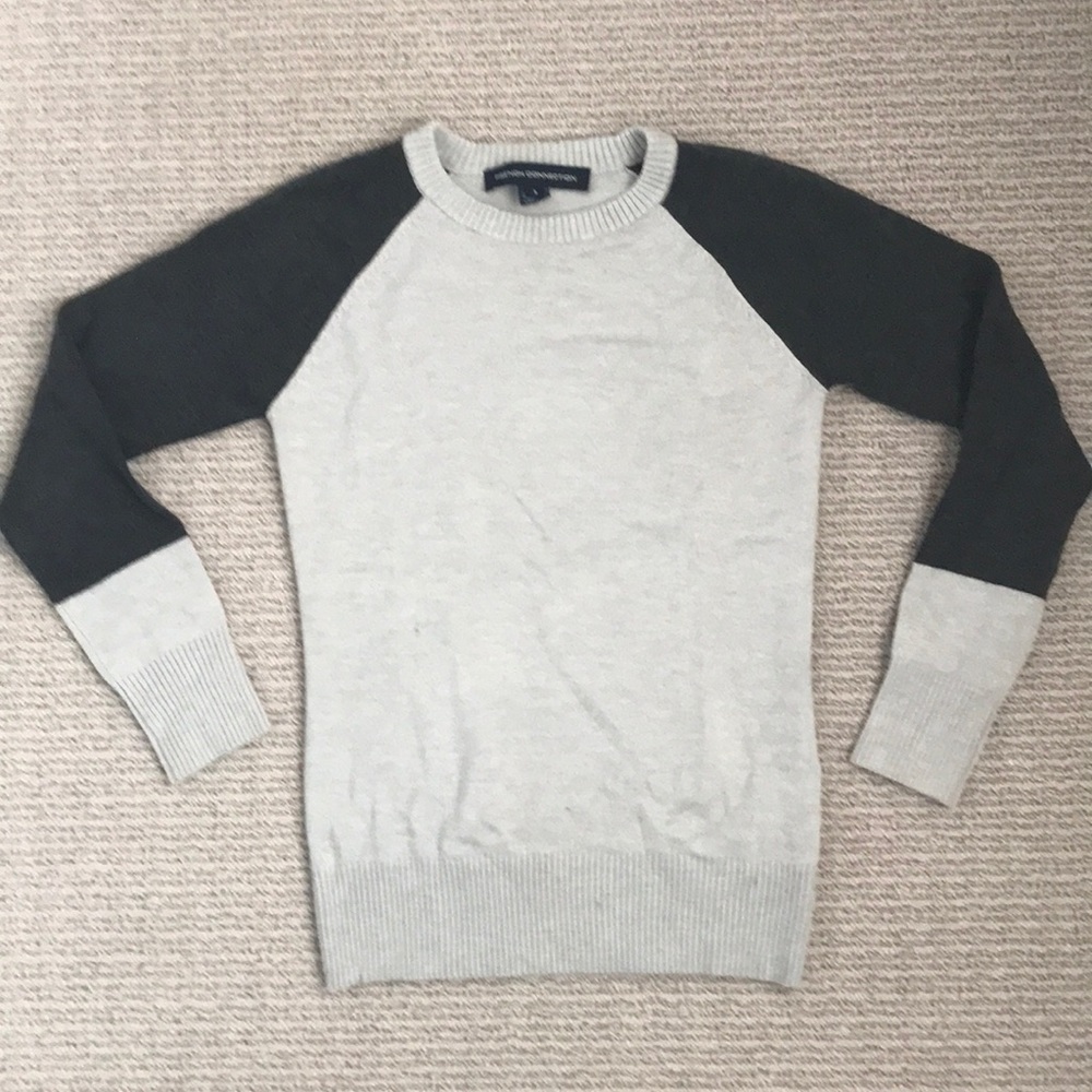 French Connection gray and blue sweater